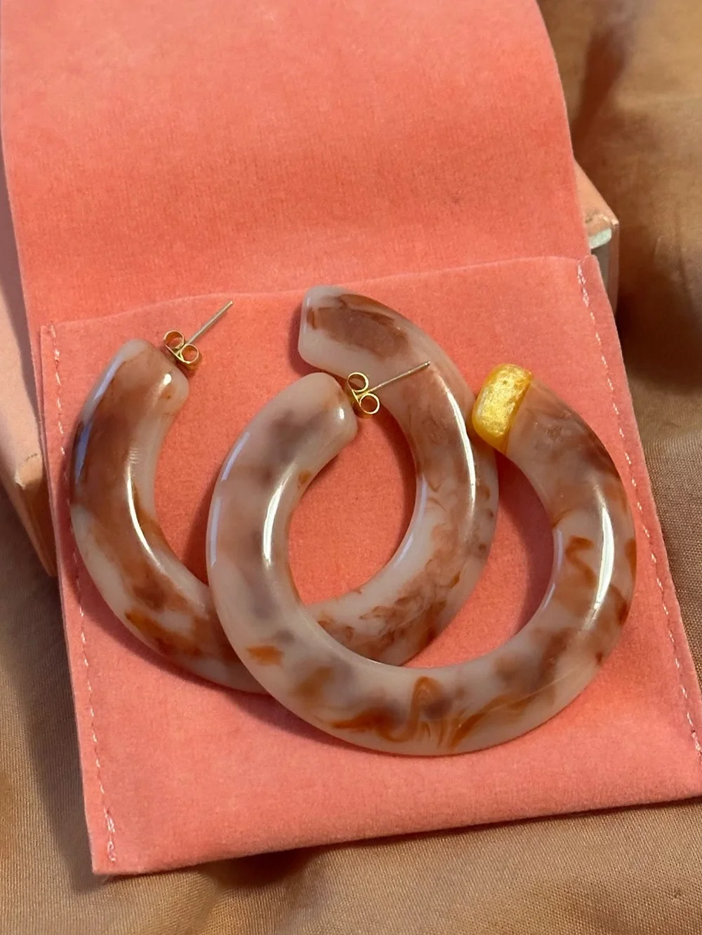 Cult Gaia Mira Earrings in Ruby Resin Hoops